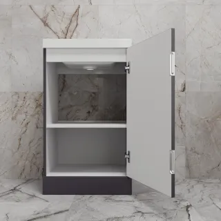 Напольная тумба под раковину Style Line Моно ЛС-00002451 50 см графит нубук